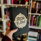 Iron flame gold vinyl decal for book covers (book NOT included)