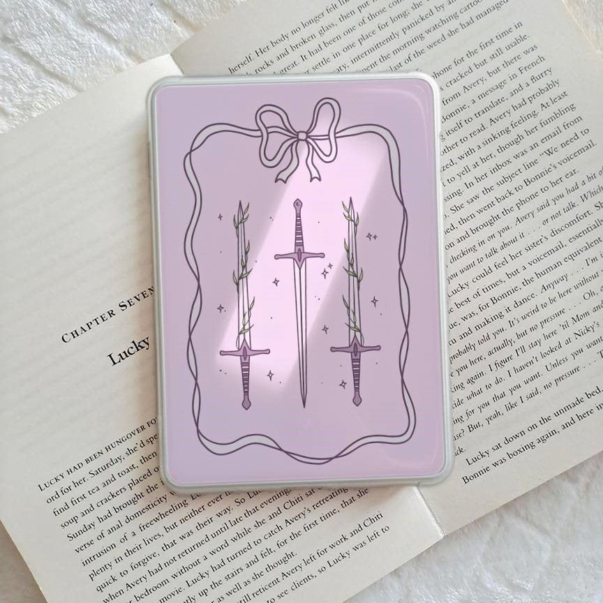 Lilac fantasy swords Kindle insert