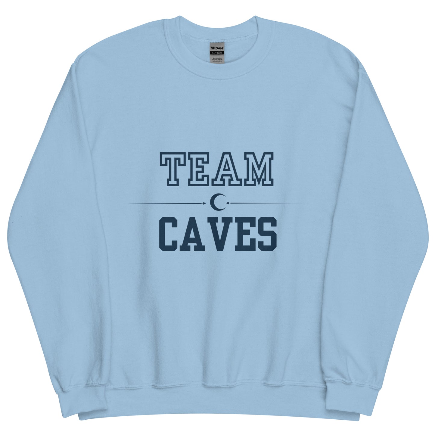 Team Caves Crescent City blue crewneck