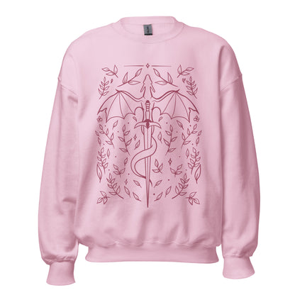 Dragon and sword sweatshirt bookish sweatshirt