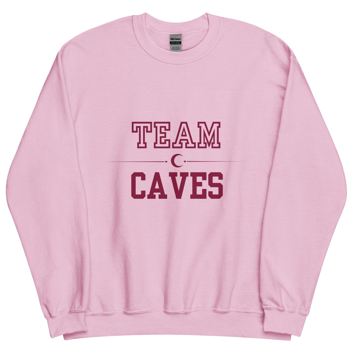 Team Caves Crescent City Pink crewneck