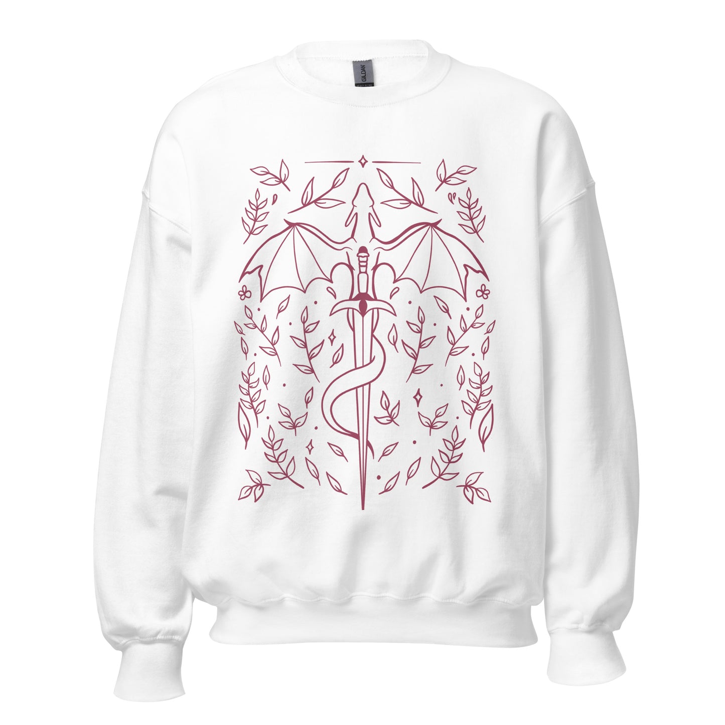 Dragon and sword sweatshirt bookish sweatshirt