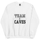 Team Caves Crescent City crewneck, grey or white