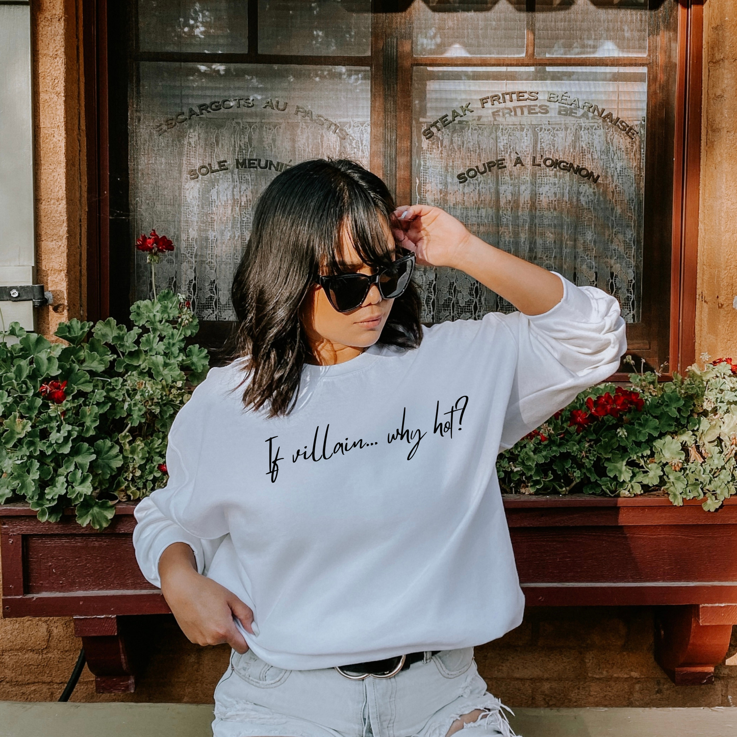 If villain why hot? crewneck unisex sweatshirt