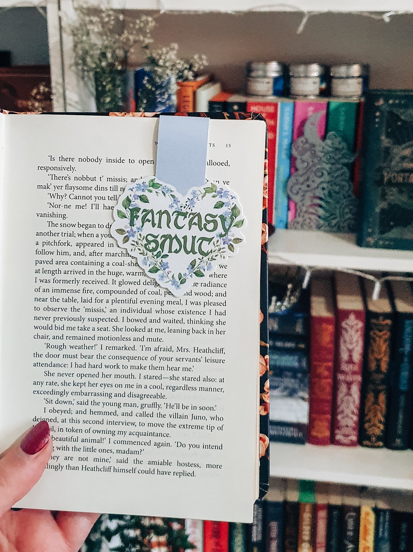 Fantasy smut cottagecore book magnetic bookmark