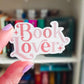 Book lover two tone pink sticker