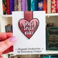 Spicy books loveheart magnetic bookmark