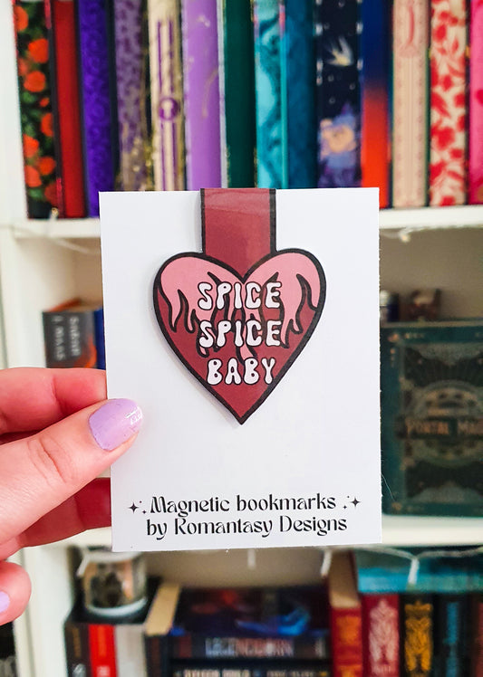 Spicy books loveheart magnetic bookmark