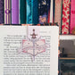 Romantasy book club pink magnetic bookmark
