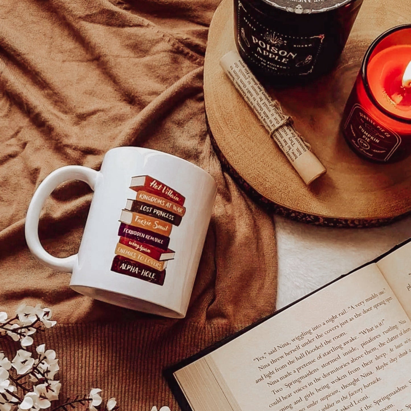 Fantasy Book stack ceramic mug