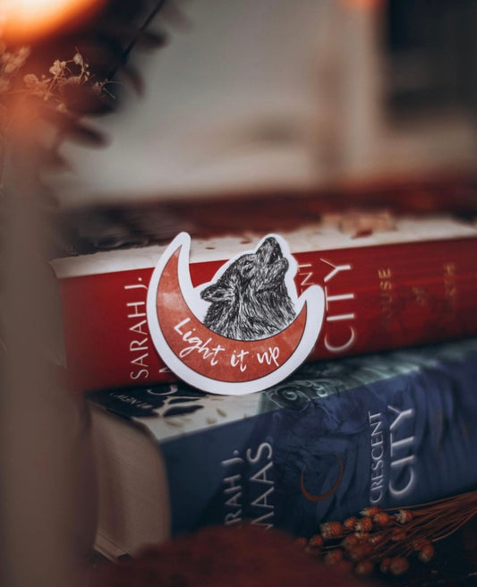 Crescent city light it up sticker - officially licensed by Sarah J Maas