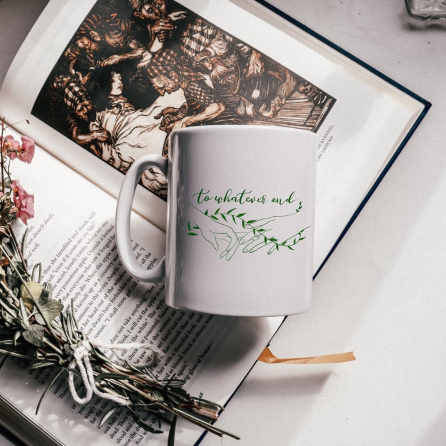 Throne of glass to whatever end ceramic mug, officially licensed by Sarah J Maas