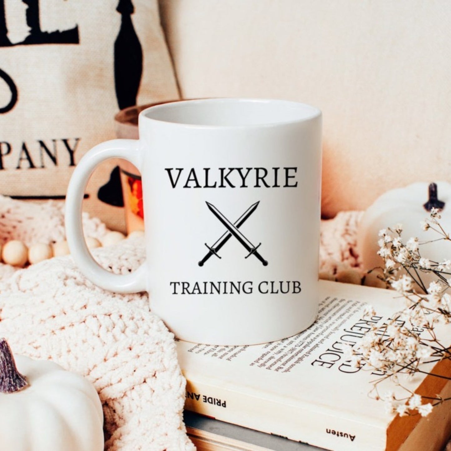 Valkyrie training club crossed swords 11oz ceramic mug