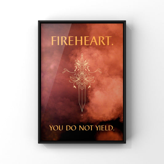 Throne of glass Fireheart print - officially licensed by Sarah J Maas