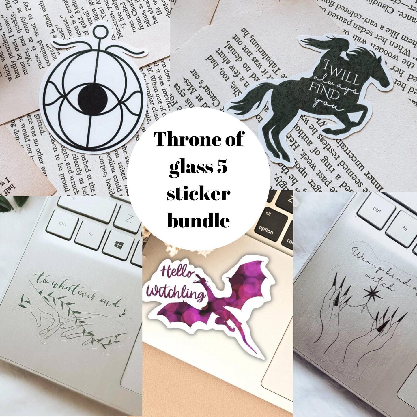 Throne of glass 5 sticker bundle - officially licensed by Sarah J Maas