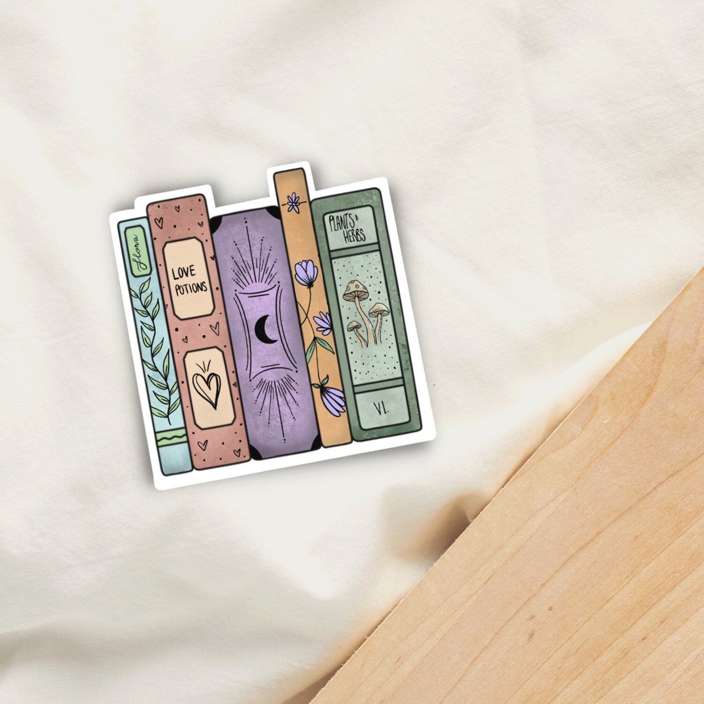 Book stack sticker