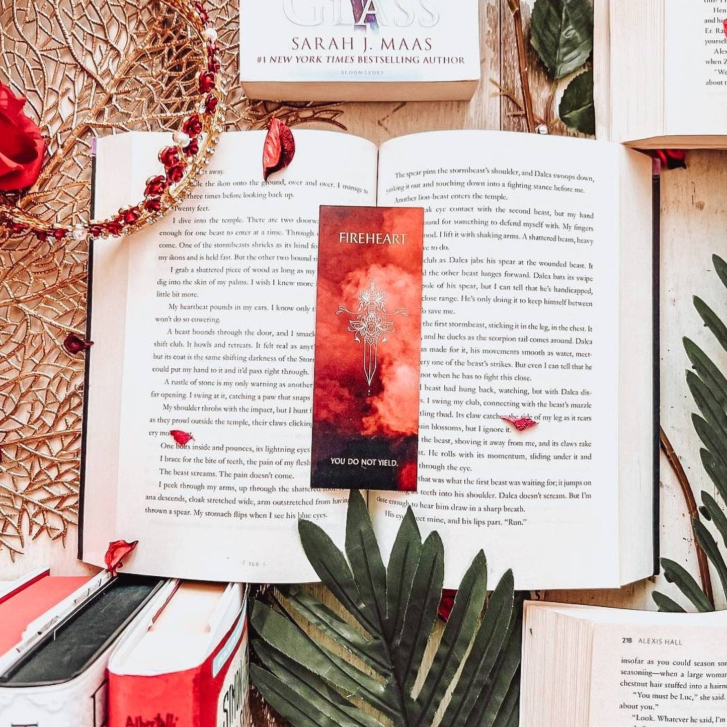 Throne of glass fireheart bookmark - officially licensed by Sarah J Maas