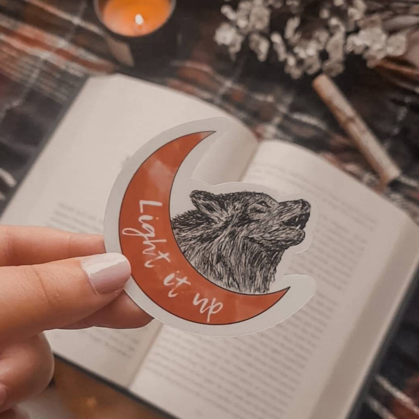 Crescent city light it up sticker - officially licensed by Sarah J Maas