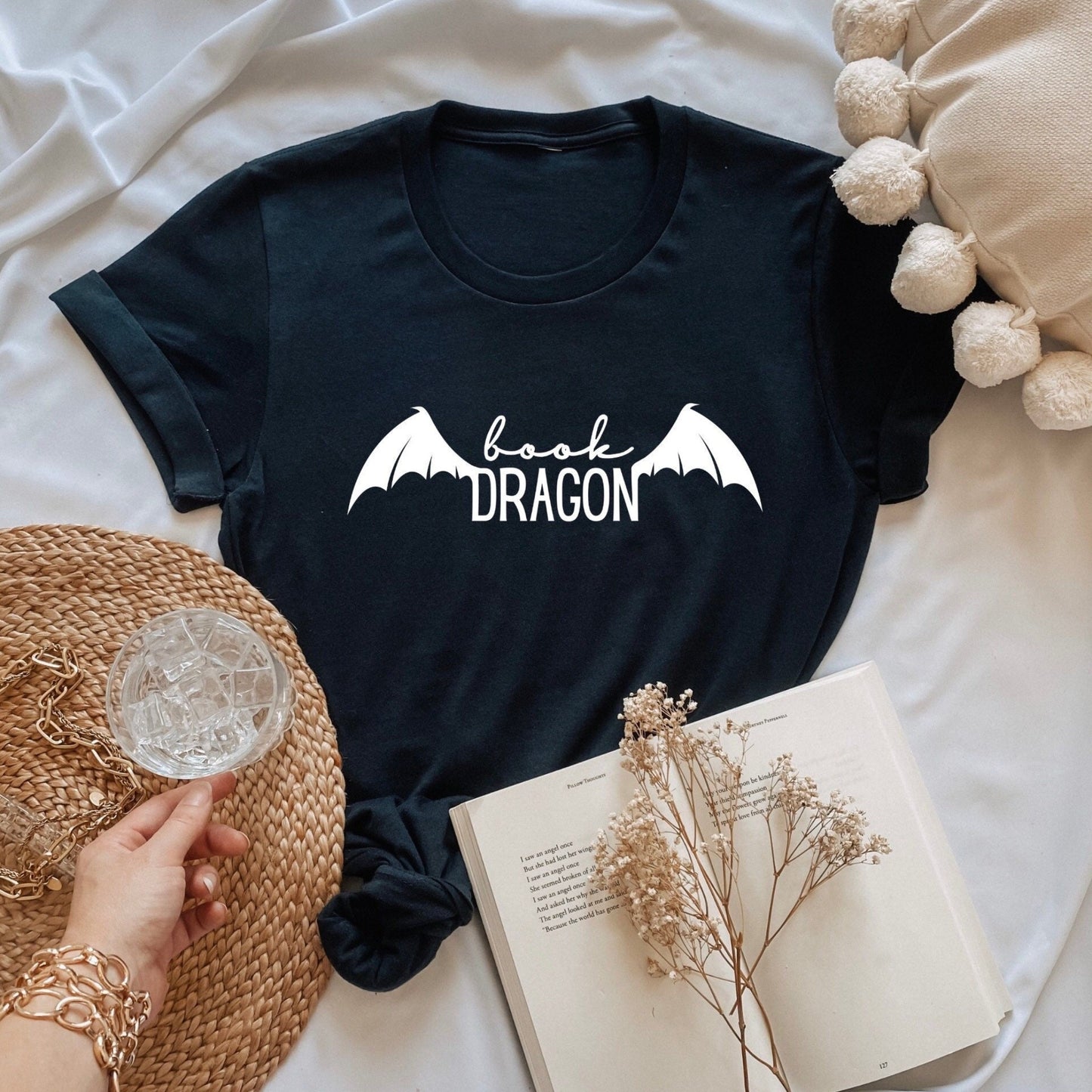 Book dragon t shirt