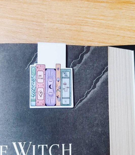 Book stack magnetic bookmark